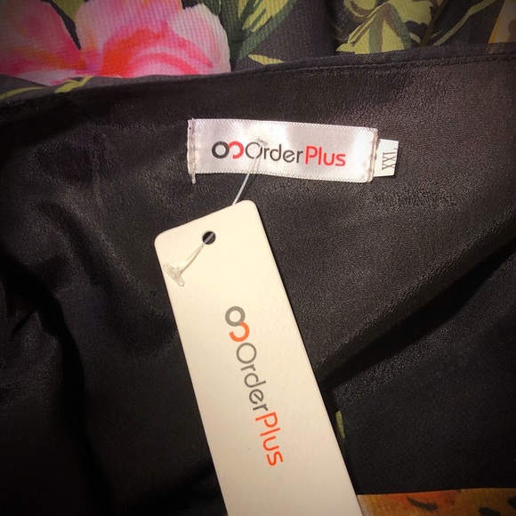 OC Order Plus, Black Floral Dress, NWT - Picture 8 of 8